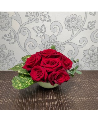 Bowl with Red Roses