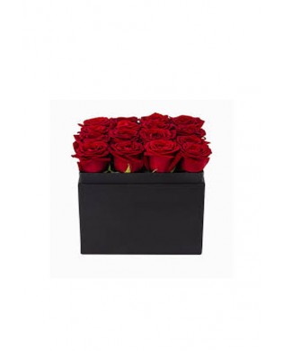 Box with 16 roses